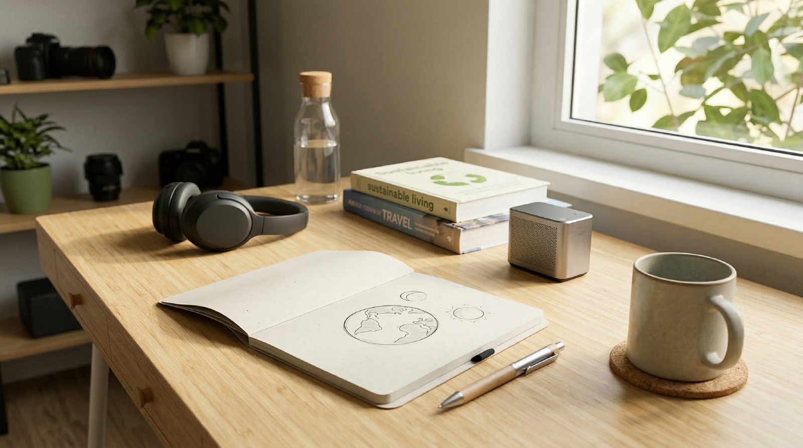 Eclipse/Earth Day: Sustainable Desk Swaps + Road-Trip Audio