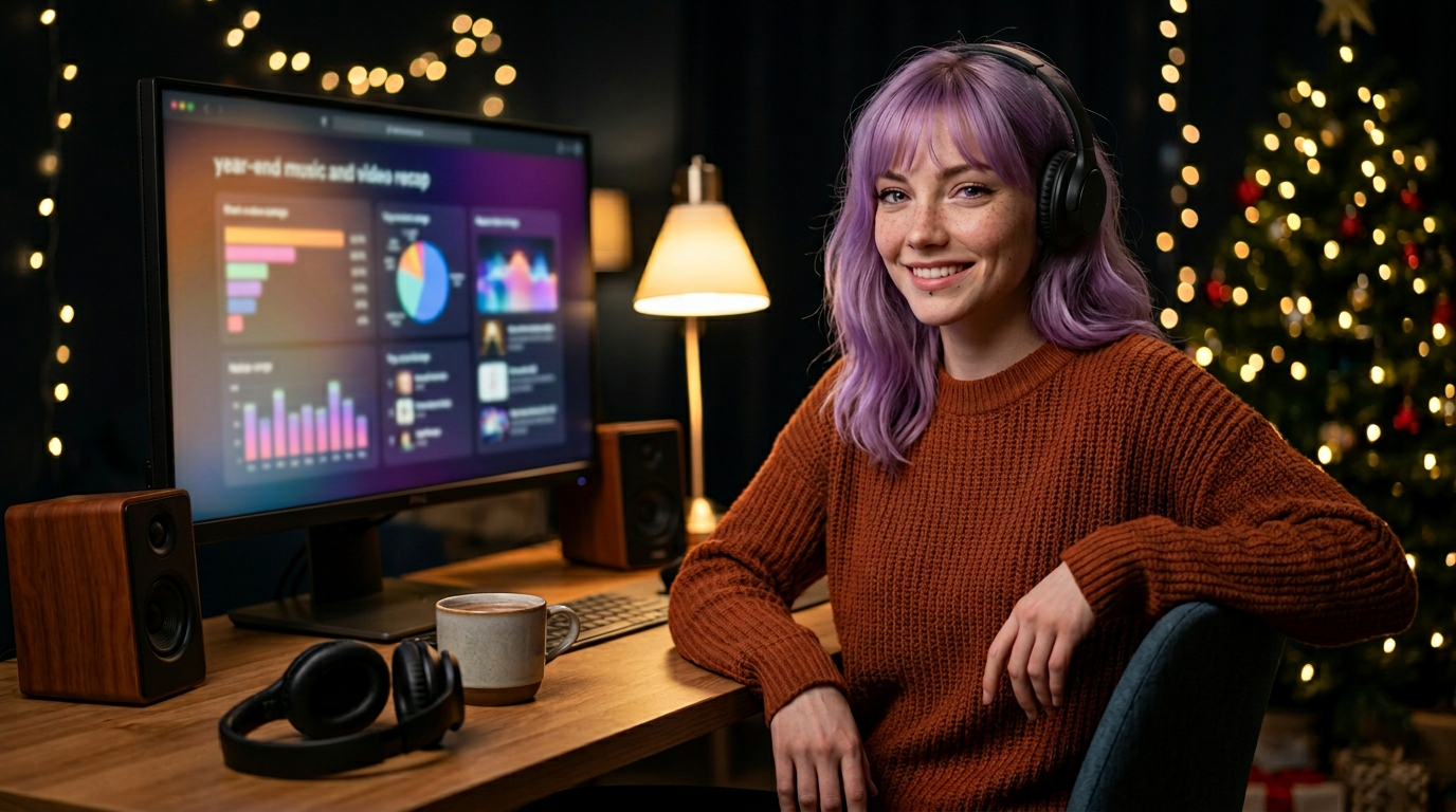 Replay Rituals: Apple Music Replay + YouTube Recap at Your Desk
